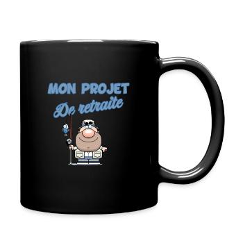 Mon projet de retraite à la pêche - Mug uni - noir - Droite