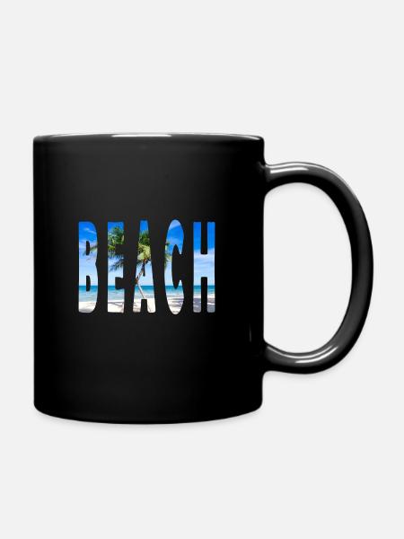 BEACH - Full Colour Mug - black