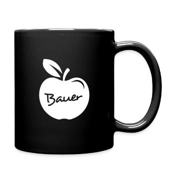 apfel bauer - Tasse einfarbig - Schwarz - Rechts