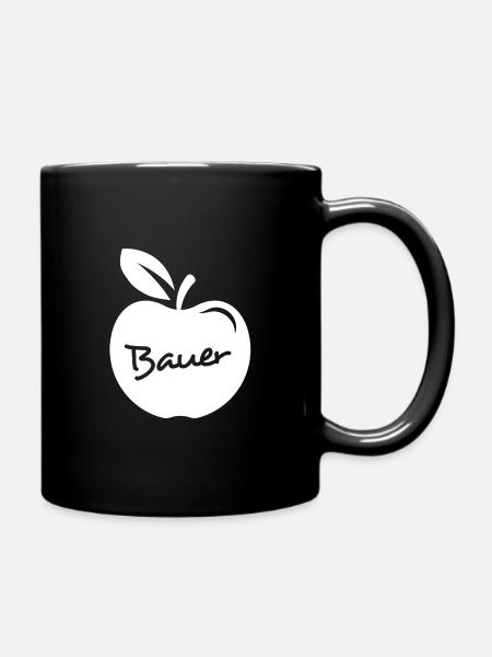 apfel bauer - Tasse einfarbig - Schwarz