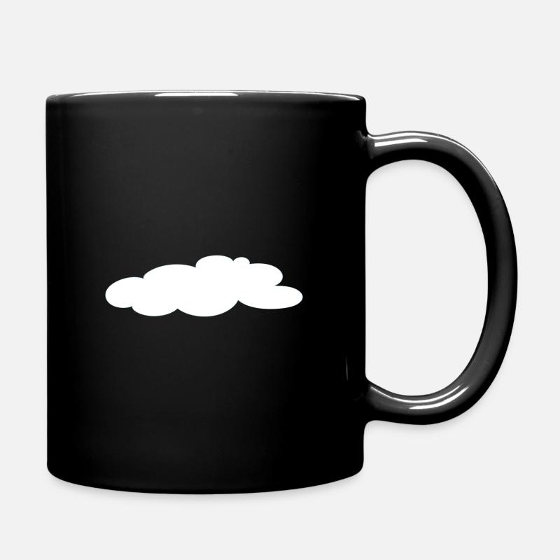 White cloud - Full Colour Mug - black