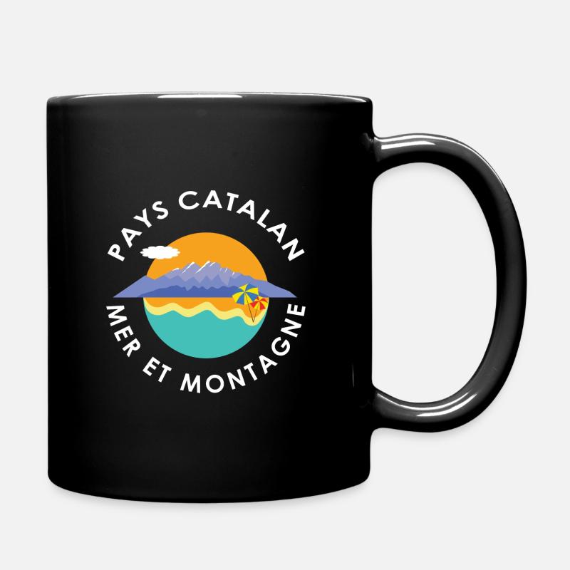 Catalan country sea and mountain - Full Colour Mug - black