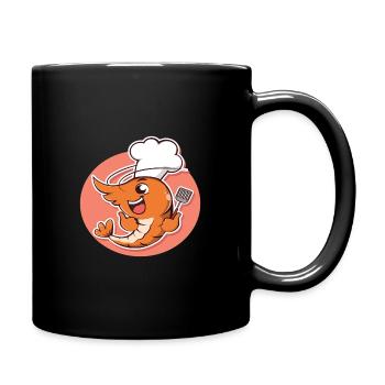 Garnele Koch - Tasse einfarbig - Schwarz - Rechts