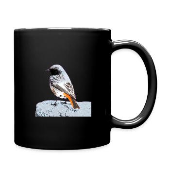 Hausrotschwanz - Tasse einfarbig - Schwarz - Rechts