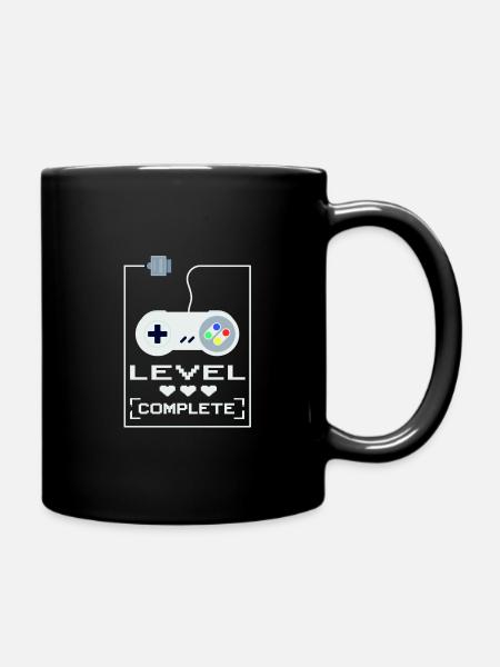 Super NES Controller Level Completed Gaming Design - Tasse einfarbig - Schwarz