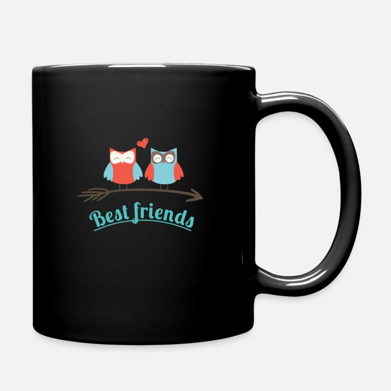 Hiboux (owls) Best friends - Mug uni - noir