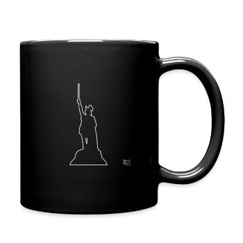 Hermannsdenkmal cercle de lèvres contour shirt - Mug uni - noir - Droite