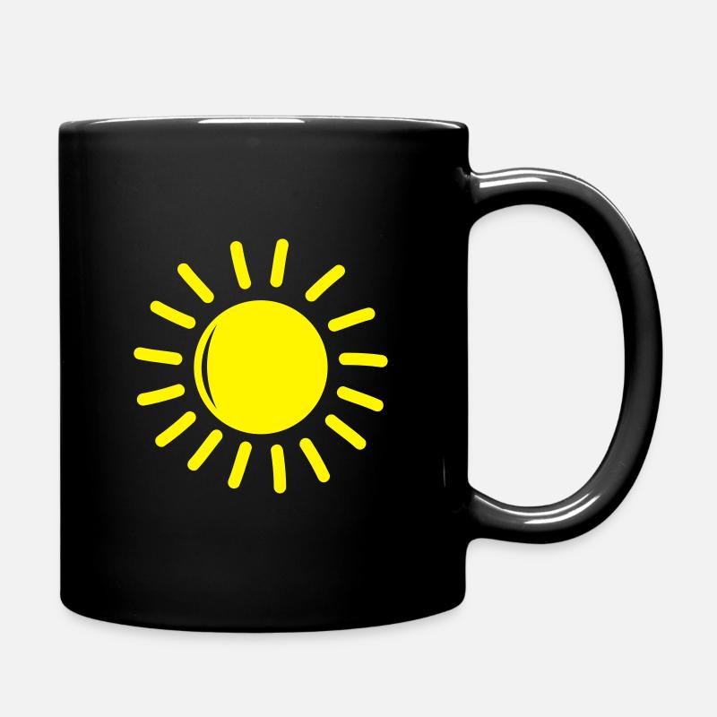 sonne - Tasse einfarbig - Schwarz