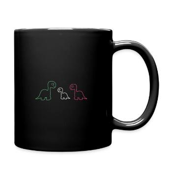 Dino Familie Italie - Tasse einfarbig - Schwarz - Rechts