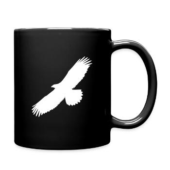 L'aigle royal, blanc, silhouette - Mug uni - noir - Droite
