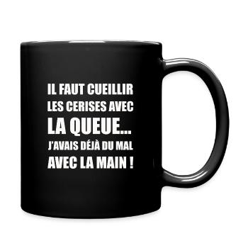 Citation drôle - Mug uni - noir - Droite