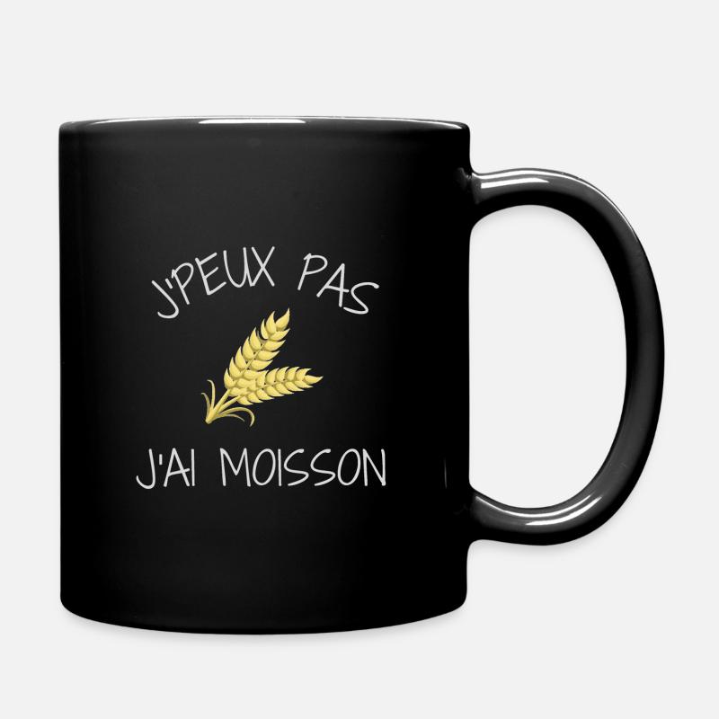 J'peux pas j'ai moisson t shirt agriculteur - Mug uni - noir