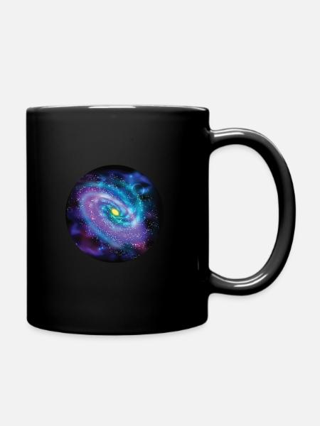 Galaxy space universe stars galaxy outer space - Full Colour Mug - black
