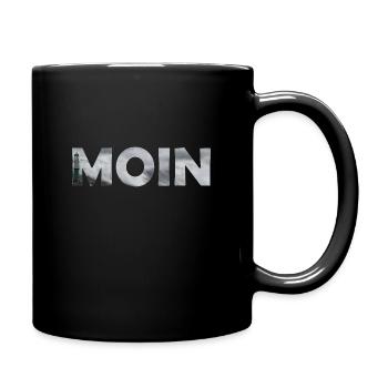 Moin Leuchtturm Meer - Tasse einfarbig - Schwarz - Rechts