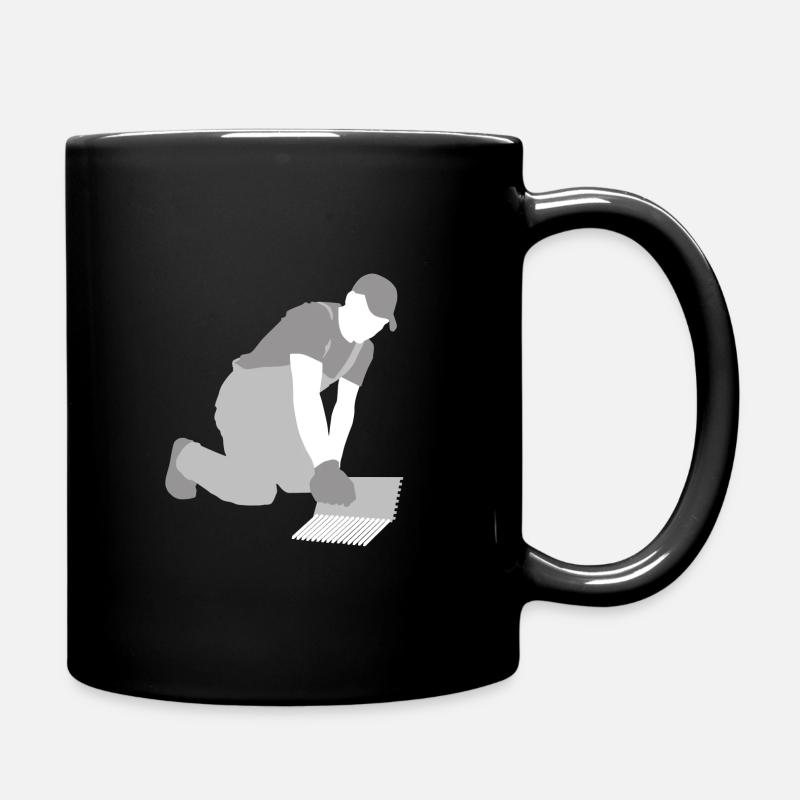Tiler tile work - Full Colour Mug - black