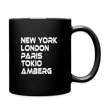 Amberg, New York, London, Paris, Tokyo ... - Full Colour Mug - black - Right
