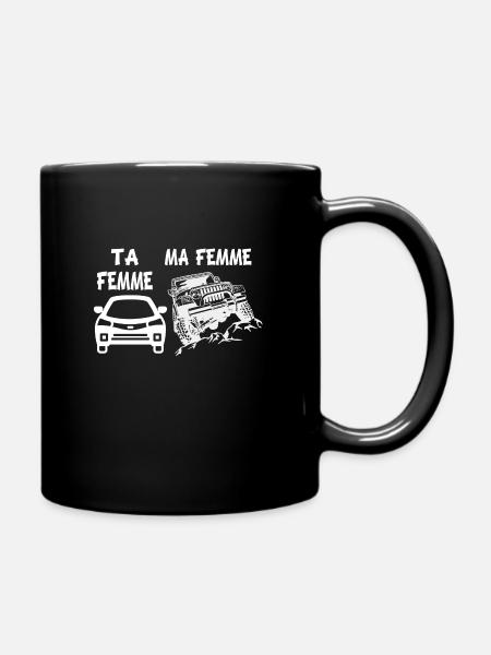 Ma Femme voiture 4x4 humour drôles - Mug uni - noir