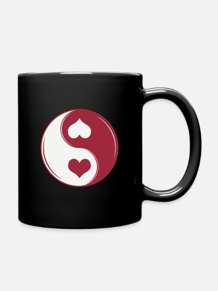 Yin et Yang - amour et haine - Mug uni - noir