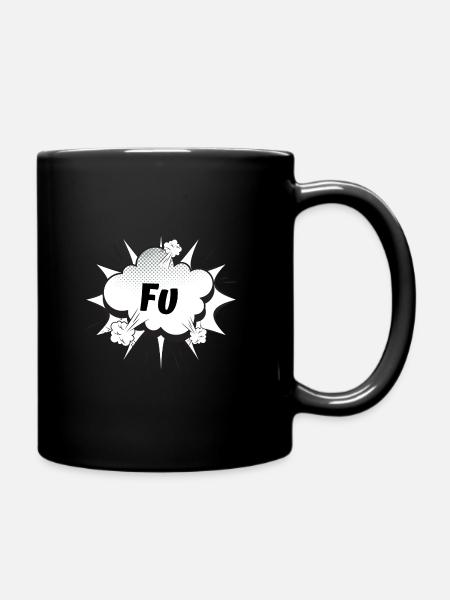 Fu fuck you comic - Tasse einfarbig - Schwarz