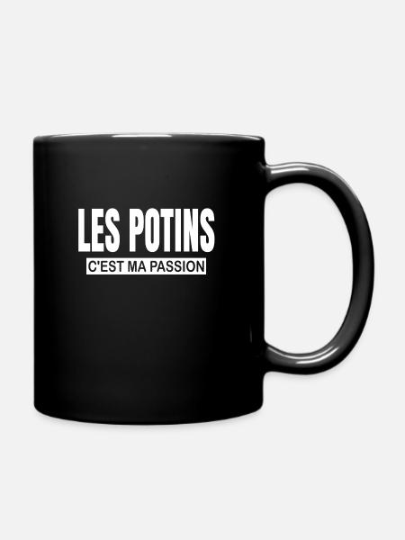 Les potins c'est ma passion humour magazine people - Mug uni - noir