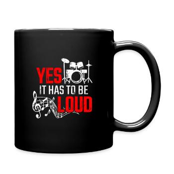 Oui Le Must Si Bruyant batteur - Mug uni - noir - Droite
