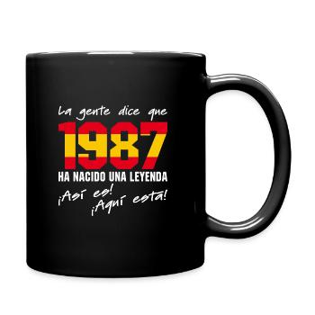 Eine Legende wurde 1987 geboren - Tasse einfarbig - Schwarz - Rechts