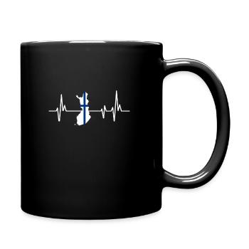 Heartbeat Design Finland Finland - Full Colour Mug - black - Right