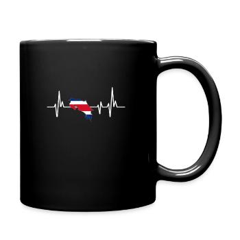 Heartbeat Design Costa Rica Flag - Full Colour Mug - black - Right