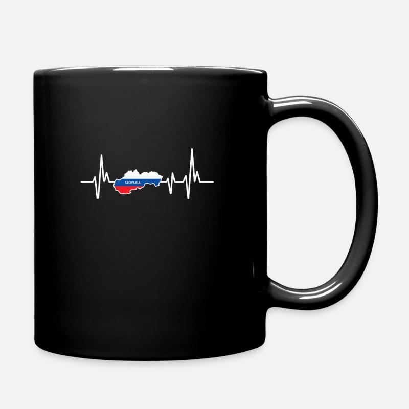 Slowakei Slowakische Herzschlagdesign - Tasse einfarbig - Schwarz