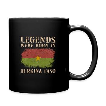 Vintage Design Burkina Faso Drapeau - Mug uni - noir - Droite