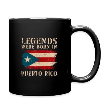 Vintage Design Flagge Puerto Rico - Tasse einfarbig - Schwarz - Rechts