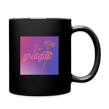 Be grateful - Tasse einfarbig - Schwarz - Rechts