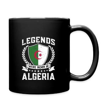 Vintage Design Algerische Flagge Algerien - Tasse einfarbig - Schwarz - Rechts