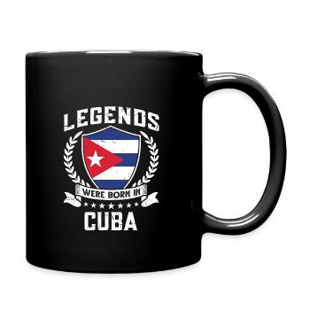 Vintage Design Kubanische Flagge Kuba - Tasse einfarbig - Schwarz - Rechts