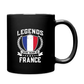 Vintage Design Français Drapeau France - Mug uni - noir - Droite