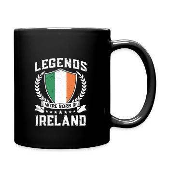 Vintage Design Irish Flag Irland - Tasse einfarbig - Schwarz - Rechts