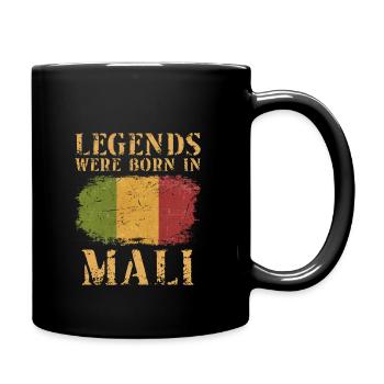 Vintage Design Drapeau Malien Mali - Mug uni - noir - Droite