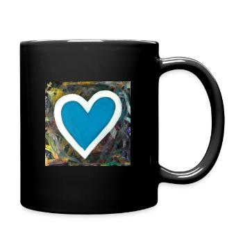 Liebe - Tasse einfarbig - Schwarz - Rechts