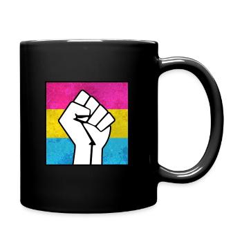 Pansexueller Stolz Faust Aufkleber - Tasse einfarbig - Schwarz - Rechts