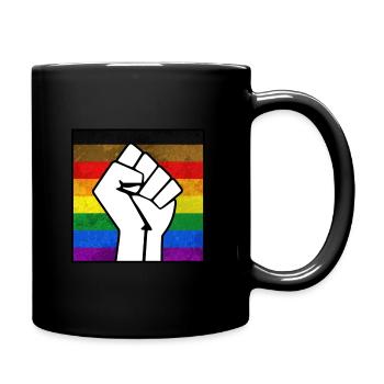 Philadelphias Pride Fist Aufkleber - Tasse einfarbig - Schwarz - Rechts