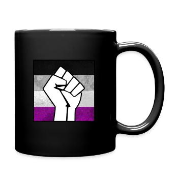Agender Fist sticker - Full Colour Mug - black - Right