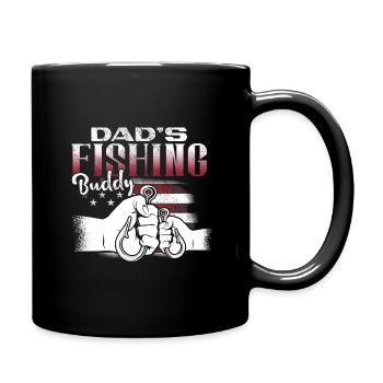 Pêcheur à la ligne Papa Fils Papa Compagnon De Pêche Papa - Mug uni - noir - Droite