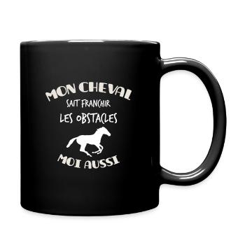 Mon cheval et Moi. Idée cadeau - Mug uni - noir - Droite