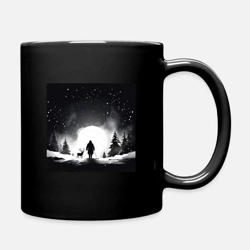 Design du Père Noël en noir et blanc - Mug uni - noir