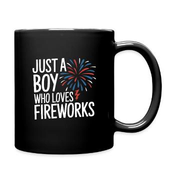 Pyrotechniker Feuerwerk Pyrotechnik - Tasse einfarbig - Schwarz - Rechts