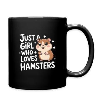 Hamster - Tasse einfarbig - Schwarz - Rechts
