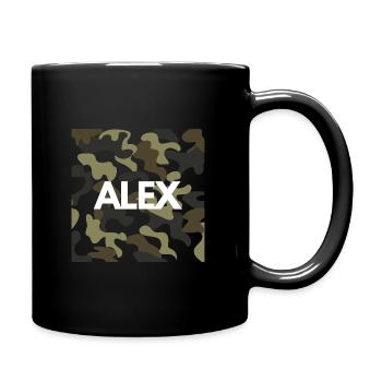 Alexander Name Tag First Name for Men Male - Full Colour Mug - black - Right