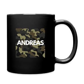 Andreas : Badge, prénom pour les hommes, homme - Mug uni - noir - Droite