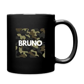Bruno Name Hoodie Männer gute Qualität camouflage - Tasse einfarbig - Schwarz - Rechts