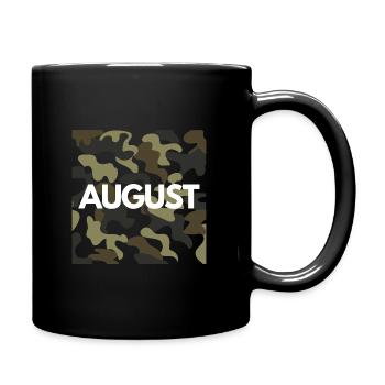 August Name Hoodie Männer gute Qualität camouflage - Tasse einfarbig - Schwarz - Rechts